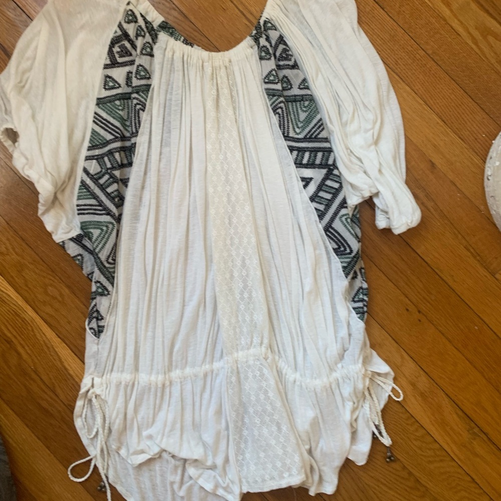 Free People Cotton Embroidered Tunic Top - Picture 12 of 13
